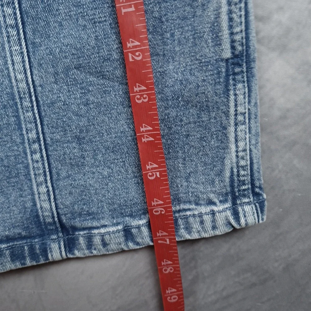 Abercrombie & Fitch Dress Womens XS Blue Denim Colomn Bodycon Midi Square Neck - Picture 11 of 16